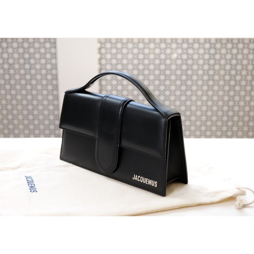 Jacquemus Le Grand Bambino Black Leather Logo Crossbody Bag RRP $1250